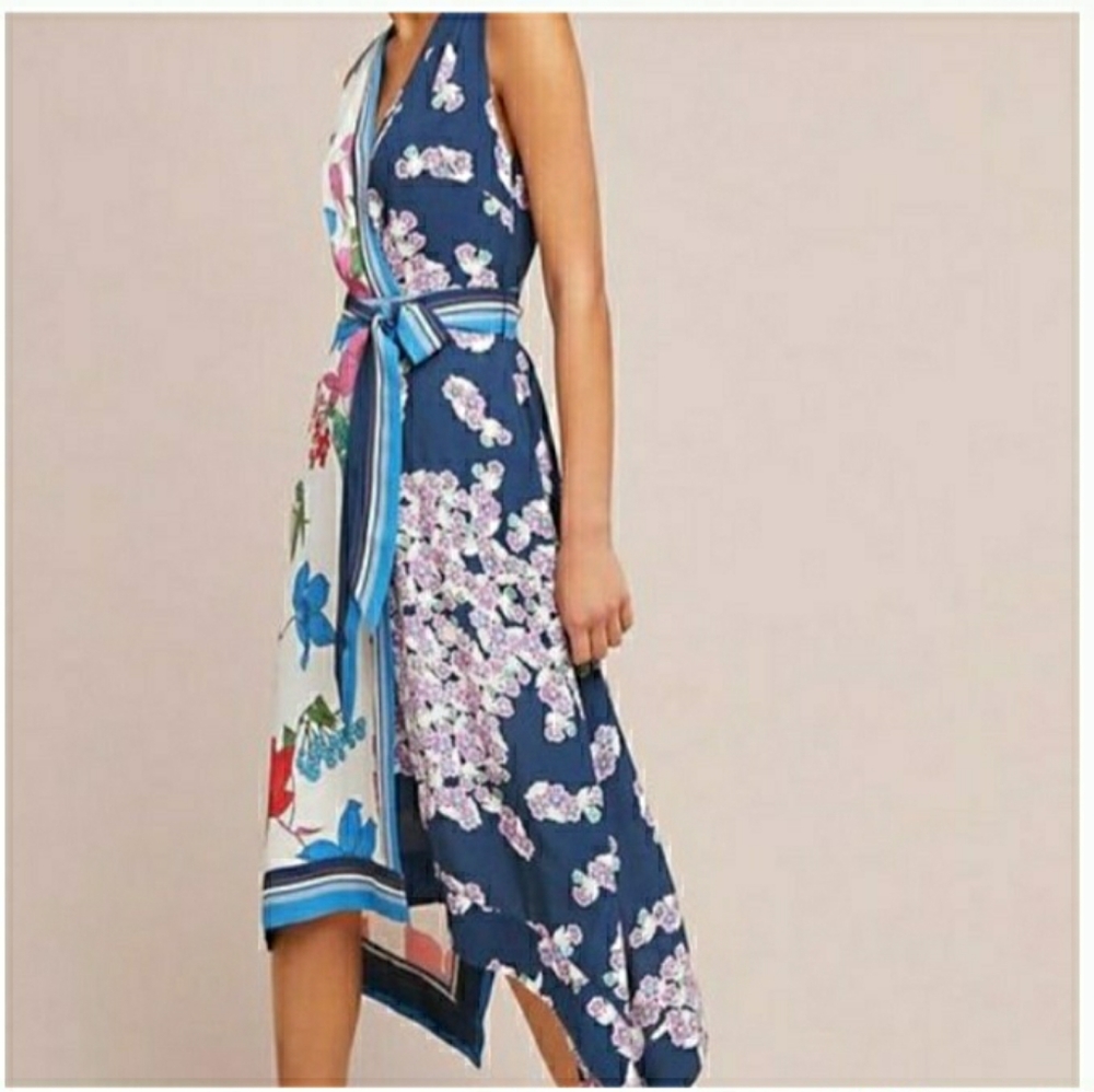 Anthropologie faux-wrap dress